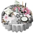 thumbnail image 1 of Pioneer Flower Floral Print Pattern Round Tablecloth 60"x60",Wrinkle Wipeable Table Cloth for Kitchen Dining Room Picnic Patio Party, 1 of 6