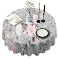 thumbnail image 1 of Pioneer Flower Floral Print Pattern Round Tablecloth 60"x60",Wrinkle Wipeable Table Cloth for Kitchen Dining Room Picnic Patio Party, 1 of 6