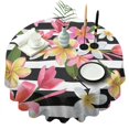thumbnail image 1 of Pioneer Flower Floral Print Pattern Round Tablecloth 60"x60",Wrinkle Wipeable Table Cloth for Kitchen Dining Room Picnic Patio Party, 1 of 6