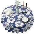 thumbnail image 1 of Pioneer Flower Floral Print Pattern Round Tablecloth 60"x60",Wrinkle Wipeable Table Cloth for Kitchen Dining Room Picnic Patio Party, 1 of 6