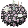 thumbnail image 1 of Pioneer Flower Floral Print Pattern Round Tablecloth 60"x60",Wrinkle Wipeable Table Cloth for Kitchen Dining Room Picnic Patio Party, 1 of 6