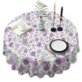 thumbnail image 1 of Pioneer Flower Floral Print Pattern Round Tablecloth 60"x60",Wrinkle Wipeable Table Cloth for Kitchen Dining Room Picnic Patio Party, 1 of 6