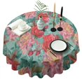 thumbnail image 1 of Pioneer Flower Floral Print Pattern Round Tablecloth 60"x60",Wrinkle Wipeable Table Cloth for Kitchen Dining Room Picnic Patio Party, 1 of 6