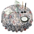 thumbnail image 1 of Pioneer Flower Floral Print Pattern Round Tablecloth 60"x60",Wrinkle Wipeable Table Cloth for Kitchen Dining Room Picnic Patio Party, 1 of 6