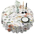 thumbnail image 1 of Pioneer Flower Floral Print Pattern Round Tablecloth 60"x60",Wrinkle Wipeable Table Cloth for Kitchen Dining Room Picnic Patio Party, 1 of 6