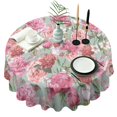thumbnail image 1 of Pioneer Flower Floral Print Pattern Round Tablecloth 60"x60",Wrinkle Wipeable Table Cloth for Kitchen Dining Room Picnic Patio Party, 1 of 6