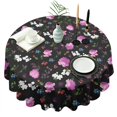 thumbnail image 1 of Pioneer Flower Floral Print Pattern Round Tablecloth 60"x60",Wrinkle Wipeable Table Cloth for Kitchen Dining Room Picnic Patio Party, 1 of 6