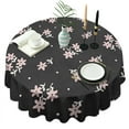 thumbnail image 1 of Pioneer Flower Floral Print Pattern Round Tablecloth 60"x60",Wrinkle Wipeable Table Cloth for Kitchen Dining Room Picnic Patio Party, 1 of 6
