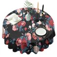 thumbnail image 1 of Pioneer Flower Floral Print Pattern Round Tablecloth 60"x60",Wrinkle Wipeable Table Cloth for Kitchen Dining Room Picnic Patio Party, 1 of 6