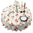thumbnail image 1 of Pioneer Flower Floral Print Pattern Round Tablecloth 60"x60",Wrinkle Wipeable Table Cloth for Kitchen Dining Room Picnic Patio Party, 1 of 6