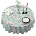 thumbnail image 1 of Pioneer Flower Floral Print Pattern Round Tablecloth 60"x60",Wrinkle Wipeable Table Cloth for Kitchen Dining Room Picnic Patio Party, 1 of 6