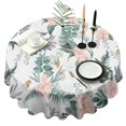 thumbnail image 1 of Pioneer Flower Floral Print Pattern Round Tablecloth 60"x60",Wrinkle Wipeable Table Cloth for Kitchen Dining Room Picnic Patio Party, 1 of 6