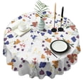 thumbnail image 1 of Pioneer Flower Floral Print Pattern Round Tablecloth 60"x60",Wrinkle Wipeable Table Cloth for Kitchen Dining Room Picnic Patio Party, 1 of 6