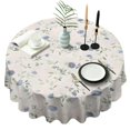 thumbnail image 1 of Pioneer Flower Floral Print Pattern Round Tablecloth 60"x60",Wrinkle Wipeable Table Cloth for Kitchen Dining Room Picnic Patio Party, 1 of 6