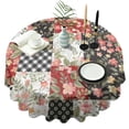 thumbnail image 1 of Pioneer Flower Floral Print Pattern Round Tablecloth 60"x60",Wrinkle Wipeable Table Cloth for Kitchen Dining Room Picnic Patio Party, 1 of 6