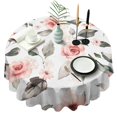 thumbnail image 1 of Pioneer Flower Floral Print Pattern Round Tablecloth 60"x60",Wrinkle Wipeable Table Cloth for Kitchen Dining Room Picnic Patio Party, 1 of 6