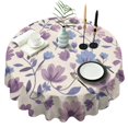 thumbnail image 1 of Pioneer Flower Floral Print Pattern Round Tablecloth 60"x60",Wrinkle Wipeable Table Cloth for Kitchen Dining Room Picnic Patio Party, 1 of 6