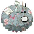 thumbnail image 1 of Pioneer Flower Floral Print Pattern Round Tablecloth 60"x60",Wrinkle Wipeable Table Cloth for Kitchen Dining Room Picnic Patio Party, 1 of 6
