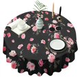 thumbnail image 1 of Pioneer Flower Floral Print Pattern Round Tablecloth 60"x60",Wrinkle Wipeable Table Cloth for Kitchen Dining Room Picnic Patio Party, 1 of 6