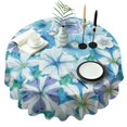 thumbnail image 1 of Pioneer Flower Floral Print Pattern Round Tablecloth 60"x60",Wrinkle Wipeable Table Cloth for Kitchen Dining Room Picnic Patio Party, 1 of 6