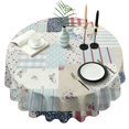 thumbnail image 1 of Pioneer Flower Floral Print Pattern Round Tablecloth 60"x60",Wrinkle Wipeable Table Cloth for Kitchen Dining Room Picnic Patio Party, 1 of 6