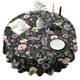 thumbnail image 1 of Pioneer Flower Floral Print Pattern Round Tablecloth 60"x60",Wrinkle Wipeable Table Cloth for Kitchen Dining Room Picnic Patio Party, 1 of 6