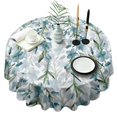 thumbnail image 1 of Pioneer Flower Floral Print Pattern Round Tablecloth 60"x60",Wrinkle Wipeable Table Cloth for Kitchen Dining Room Picnic Patio Party, 1 of 6