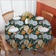 thumbnail image 1 of Pioneer Flower Floral Print Pattern Round Tablecloth 70"x70", Wrinkle Resistant Wipeable Table Cover for Kitchen Dining Room Picnic Patio and Party, 1 of 5
