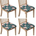 thumbnail image 1 of Pioneer Flower Floral Print Pattern Seat Covers for Dining Room Chairs Set Of 4,Stretch Printed Washable Chair Seat Cover with Elastic Ties and Button,Removable Waterproof Couch Cushion Covers, 1 of 6
