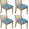 thumbnail image 1 of Pioneer Flower Floral Print Pattern Seat Covers for Dining Room Chairs Set Of 4,Stretch Printed Washable Chair Seat Cover with Elastic Ties and Button,Removable Waterproof Couch Cushion Covers, 1 of 6