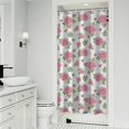 thumbnail image 1 of Pioneer Flower Floral Print Pattern Shower Curtain 36"x72", Bathroom Decorative Shower Curtain Set with 12 Hooks, Waterproof Washable, 1 of 6