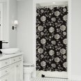 thumbnail image 1 of Pioneer Flower Floral Print Pattern Shower Curtain 36”x72", Bathroom Decorative Shower Curtain Set with 12 Hooks, Waterproof Washable, 1 of 6