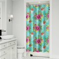 thumbnail image 1 of Pioneer Flower Floral Print Pattern Shower Curtain 36"x72", Bathroom Decorative Shower Curtain Set with 12 Hooks, Waterproof Washable, 1 of 6