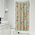 thumbnail image 1 of Pioneer Flower Floral Print Pattern Shower Curtain 36"x72", Bathroom Decorative Shower Curtain Set with 12 Hooks, Waterproof Washable, 1 of 6