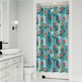 thumbnail image 1 of Pioneer Flower Floral Print Pattern Shower Curtain 36"x72", Bathroom Decorative Shower Curtain Set with 12 Hooks, Waterproof Washable, 1 of 6