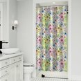 thumbnail image 1 of Pioneer Flower Floral Print Pattern Shower Curtain 36”x72", Bathroom Decorative Shower Curtain Set with 12 Hooks, Waterproof Washable, 1 of 6