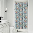 thumbnail image 1 of Pioneer Flower Floral Print Pattern Shower Curtain 36"x72", Bathroom Decorative Shower Curtain Set with 12 Hooks, Waterproof Washable, 1 of 6
