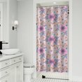 thumbnail image 1 of Pioneer Flower Floral Print Pattern Shower Curtain 36"x72", Bathroom Decorative Shower Curtain Set with 12 Hooks, Waterproof Washable, 1 of 6