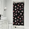 thumbnail image 1 of Pioneer Flower Floral Print Pattern Shower Curtain 36"x72", Bathroom Decorative Shower Curtain Set with 12 Hooks, Waterproof Washable, 1 of 6