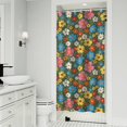thumbnail image 1 of Pioneer Flower Floral Print Pattern Shower Curtain 36"x72", Bathroom Decorative Shower Curtain Set with 12 Hooks, Waterproof Washable, 1 of 6