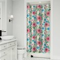 thumbnail image 1 of Pioneer Flower Floral Print Pattern Shower Curtain 36"x72", Bathroom Decorative Shower Curtain Set with 12 Hooks, Waterproof Washable, 1 of 6