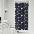 thumbnail image 1 of Pioneer Flower Floral Print Pattern Shower Curtain 36"x72", Bathroom Decorative Shower Curtain Set with 12 Hooks, Waterproof Washable, 1 of 6