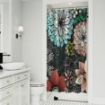 thumbnail image 1 of Pioneer Flower Floral Print Pattern Shower Curtain 36"x72" ,Bathroom Decorative Shower Curtains Set with 12 Hooks,Modern Waterproof Washable Shower Curtain, 1 of 6