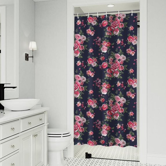 Pioneer Flower Floral Print Pattern Shower Curtain 36"x72" ,Bathroom Decorative Shower Curtains Set with 12 Hooks,Modern Waterproof Washable Shower Curtain