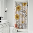 thumbnail image 1 of Pioneer Flower Floral Print Pattern Shower Curtain 36"x72" ,Bathroom Decorative Shower Curtains Set with 12 Hooks,Modern Waterproof Washable Shower Curtain, 1 of 6