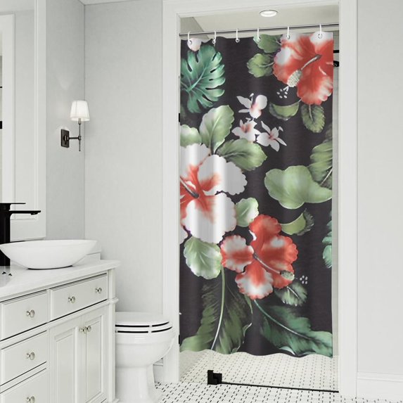 Pioneer Flower Floral Print Pattern Shower Curtain 36"x72" ,Bathroom Decorative Shower Curtains Set with 12 Hooks,Modern Waterproof Washable Shower Curtain