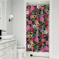 thumbnail image 1 of Pioneer Flower Floral Print Pattern Shower Curtain 36"x72" ,Bathroom Decorative Shower Curtains Set with 12 Hooks,Modern Waterproof Washable Shower Curtain, 1 of 6