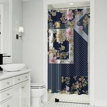 Pioneer Flower Floral Print Pattern Shower Curtain 36"x72" ,Bathroom Decorative Shower Curtains Set with 12 Hooks,Modern Waterproof Washable Shower Curtain