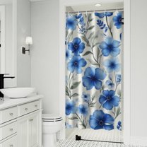 Pioneer Flower Floral Print Pattern Shower Curtain 36"x72" ,Bathroom Decorative Shower Curtains Set with 12 Hooks,Modern Waterproof Washable Shower Curtain