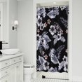 thumbnail image 1 of Pioneer Flower Floral Print Pattern Shower Curtain 36"x72" ,Bathroom Decorative Shower Curtains Set with 12 Hooks,Modern Waterproof Washable Shower Curtain, 1 of 6